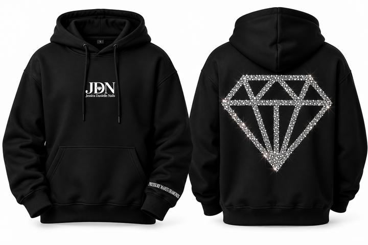 JDN “Pressure Makes Diamonds” Rhinestone Hoodie