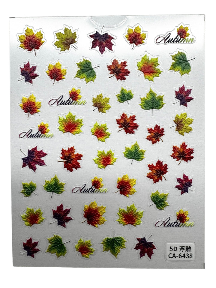 Colorful Maple Leaf Stickers #1