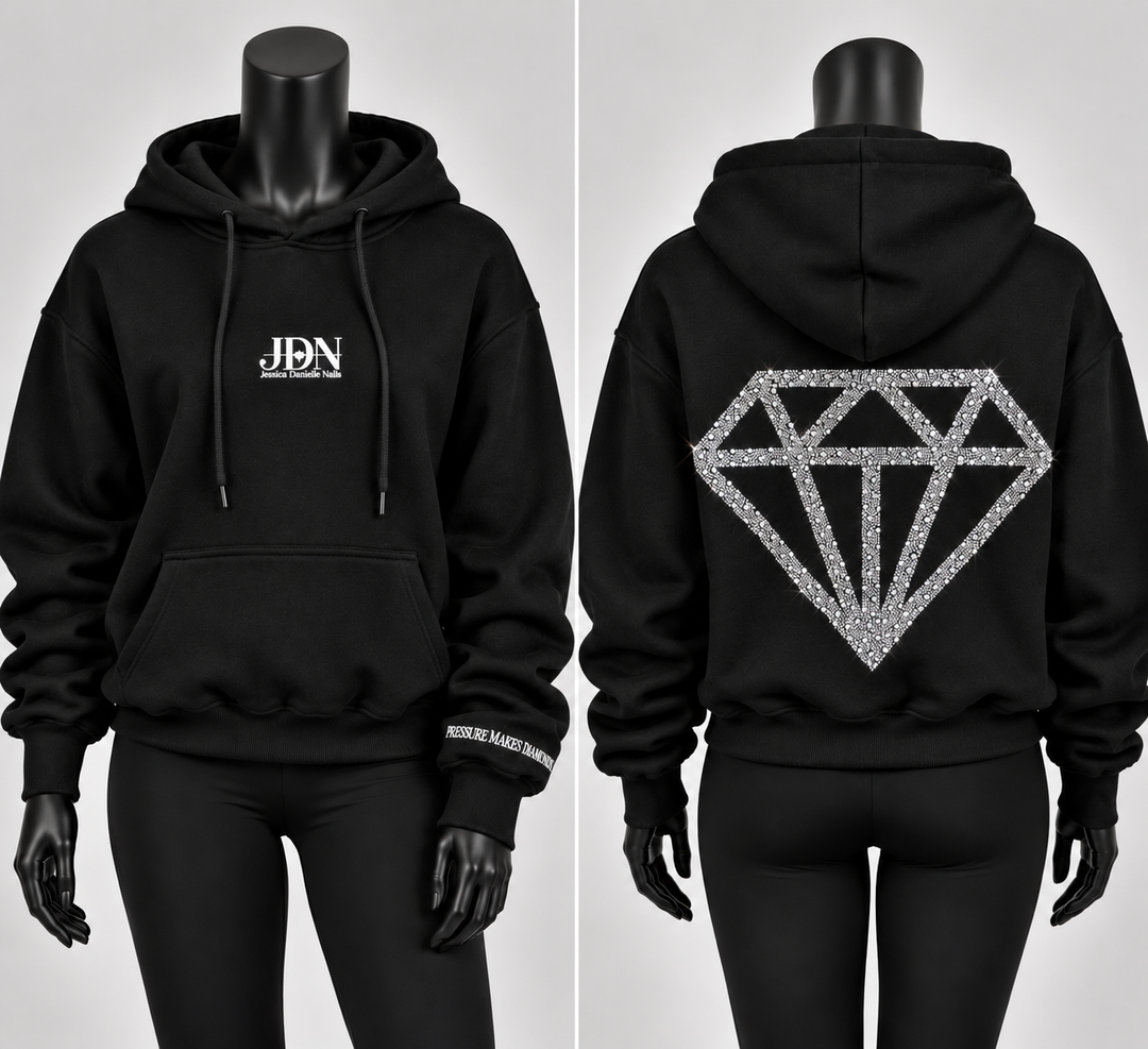 JDN “Pressure Makes Diamonds” Rhinestone Hoodie