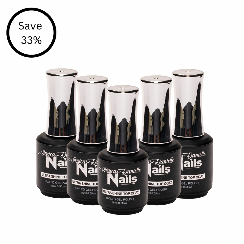 No Wipe Ultra Shine Gel Top coat- Bundle of 5