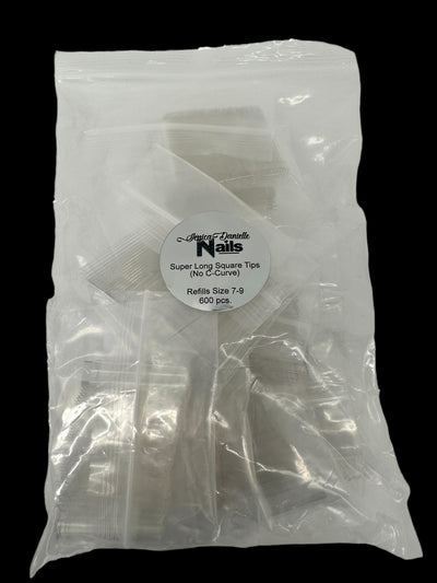 Super Long Square Nail Tips- Refill Bags