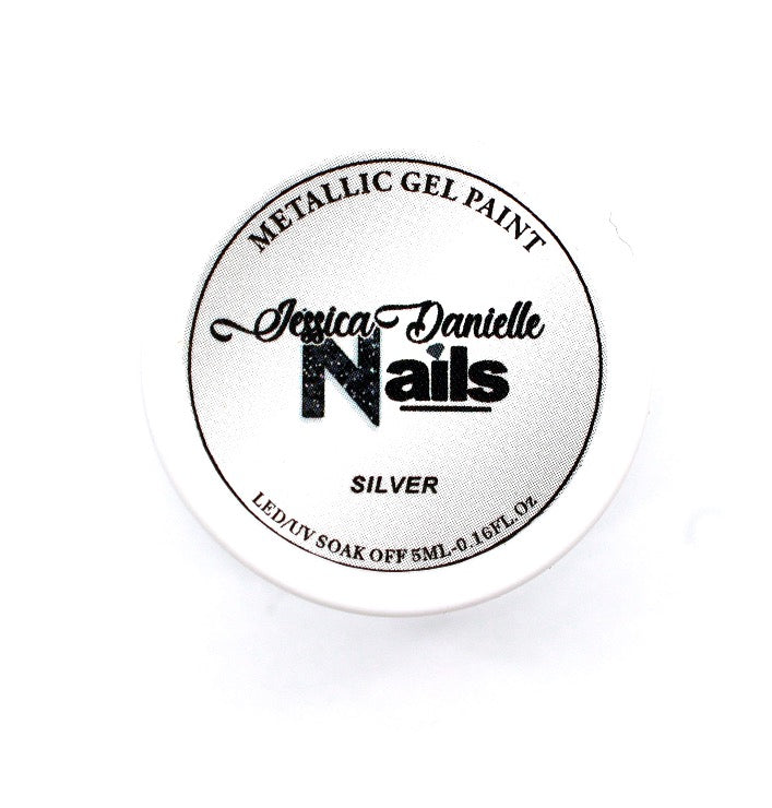 Silver Metallic Gel Nail Art Paint